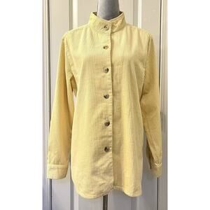 Chadwicks Women’s High Neck Corduroy Shacket Jacket L LS Button Up Cottage